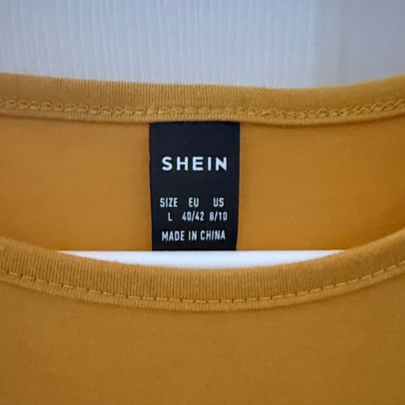 Floral Yellow Women’s Midi Dress (L) - Picture 2 of 5